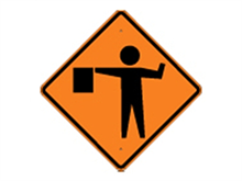 Picture of Image Flagger Sign (W20-7S*22)