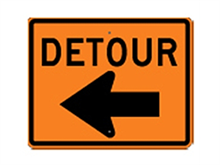 Picture of Detour Left Arrow Sign (M4-9L*21)