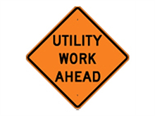 Picture of Utility Work Ahead Sign (W23-1*27)