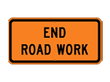 Picture of End Road Work Sign (G20-2B*25)