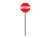 Picture of 6' Stop/Slow Paddles (HS-10/HS-11)