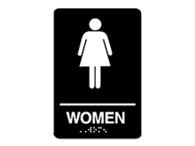 Picture of ADA Braille Women Restroom Sign