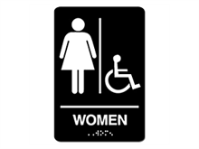 Picture of ADA Braille Women Handicap Sign