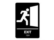 Picture of ADA Braille Exit Sign