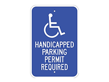 Picture of Handicap Permit Required Parking (G-53RA5)