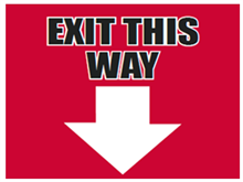 Picture of Exit This Way Down Yard Sign (ETWDYS#002)