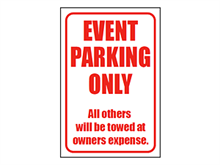 Picture of Event Parking Sign (EPS#008)