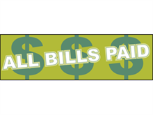 Picture of All Bills Paid Banner (ABPB#001)