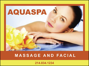Picture of  Massage and Facial Yard Sign (MAFYS#002)