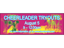 Picture of Cheerleader Tryouts Banner (CTB#001)