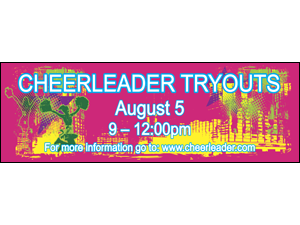 Picture of Cheerleader Tryouts Banner (CTB#001)