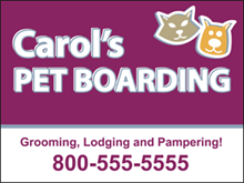 Picture of  Pet Boarding Yard Sign (PB2S#002)