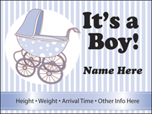 Picture of It's A Boy Yard Sign (BABYS#002)