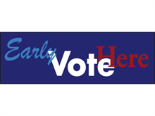 Picture of Early Vote Here Banner (EVH3B#001)